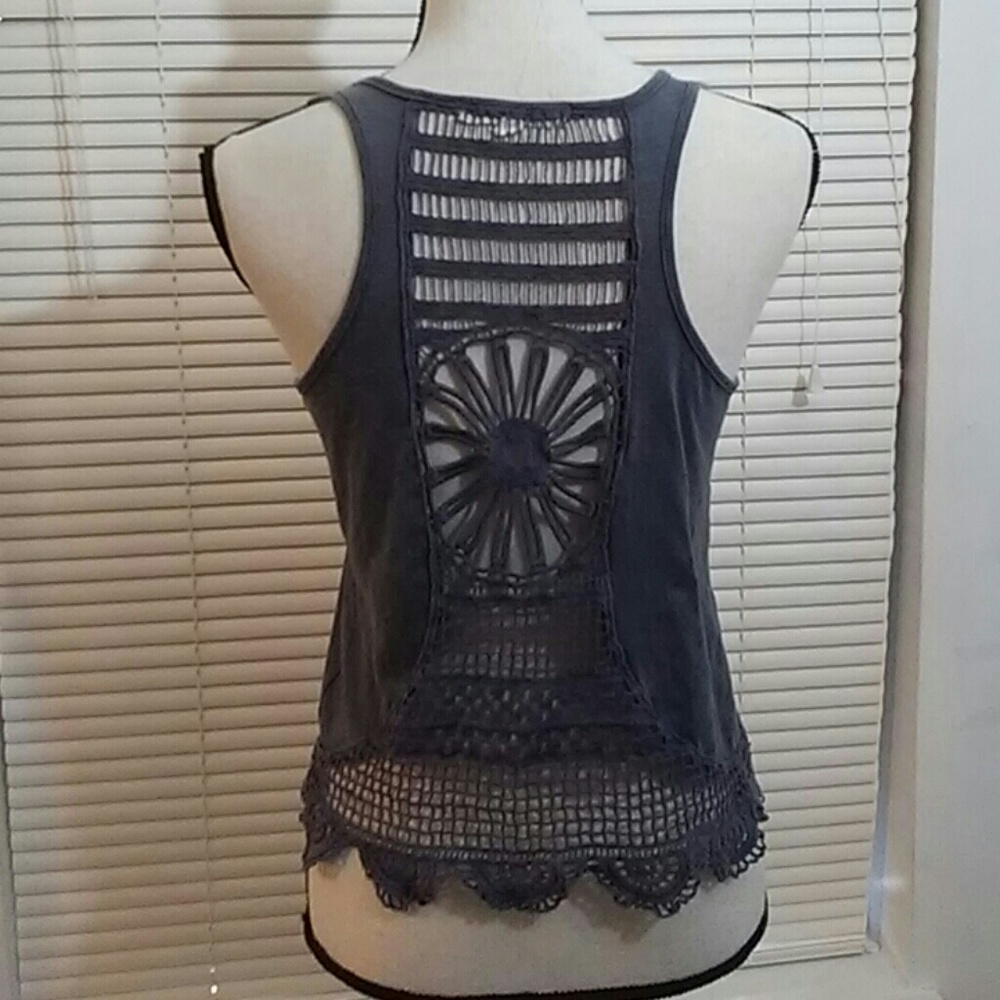 🌈 3/$10 SALE Crochet Open Back Crop Top